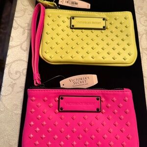 Victoria's Secret Wristlets w/ diamond shapes-Hot Pink & Highlighter Yellow